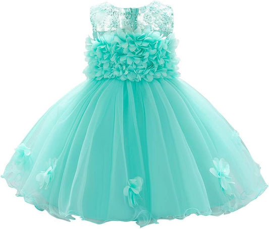 Baby Girl Flower Dress Infant Wedding Bridesmaid Birthday Party Pageant Tutu Tulle Princess Dresses for 6-24M